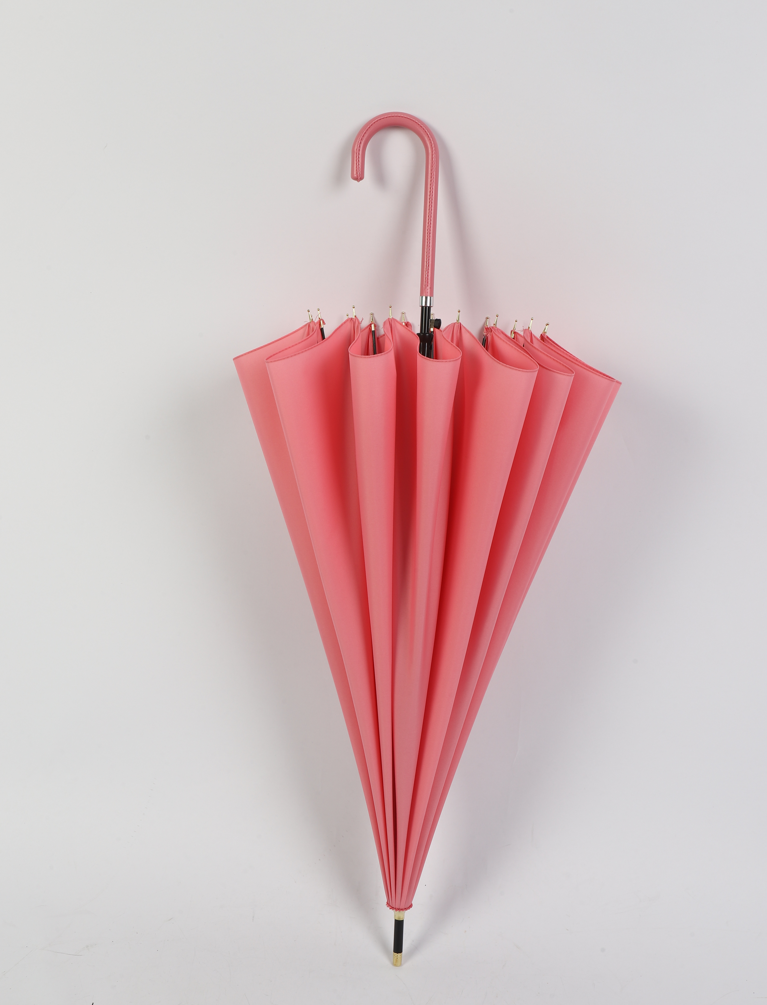 16 ribs automatic open lady umbrella in pink