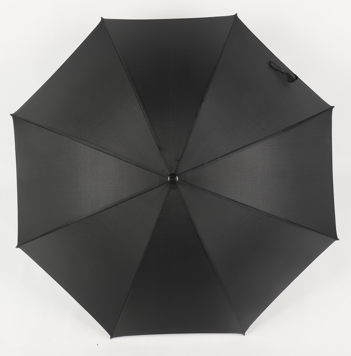 windproof 23 inch two ribs walk stick umbrella in black color