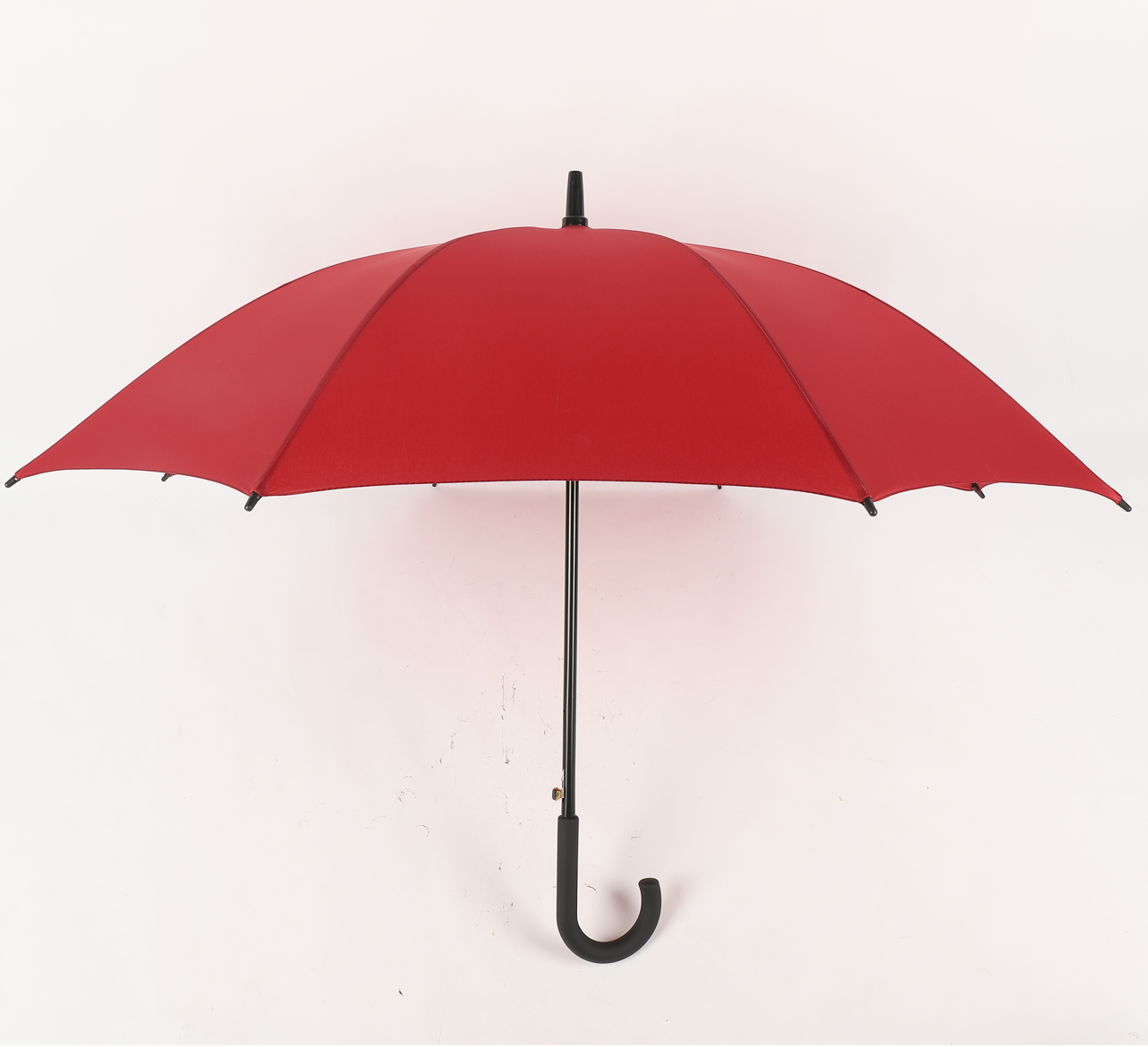 Windproof 23 inch two ribs walk stick umbrella in blue red