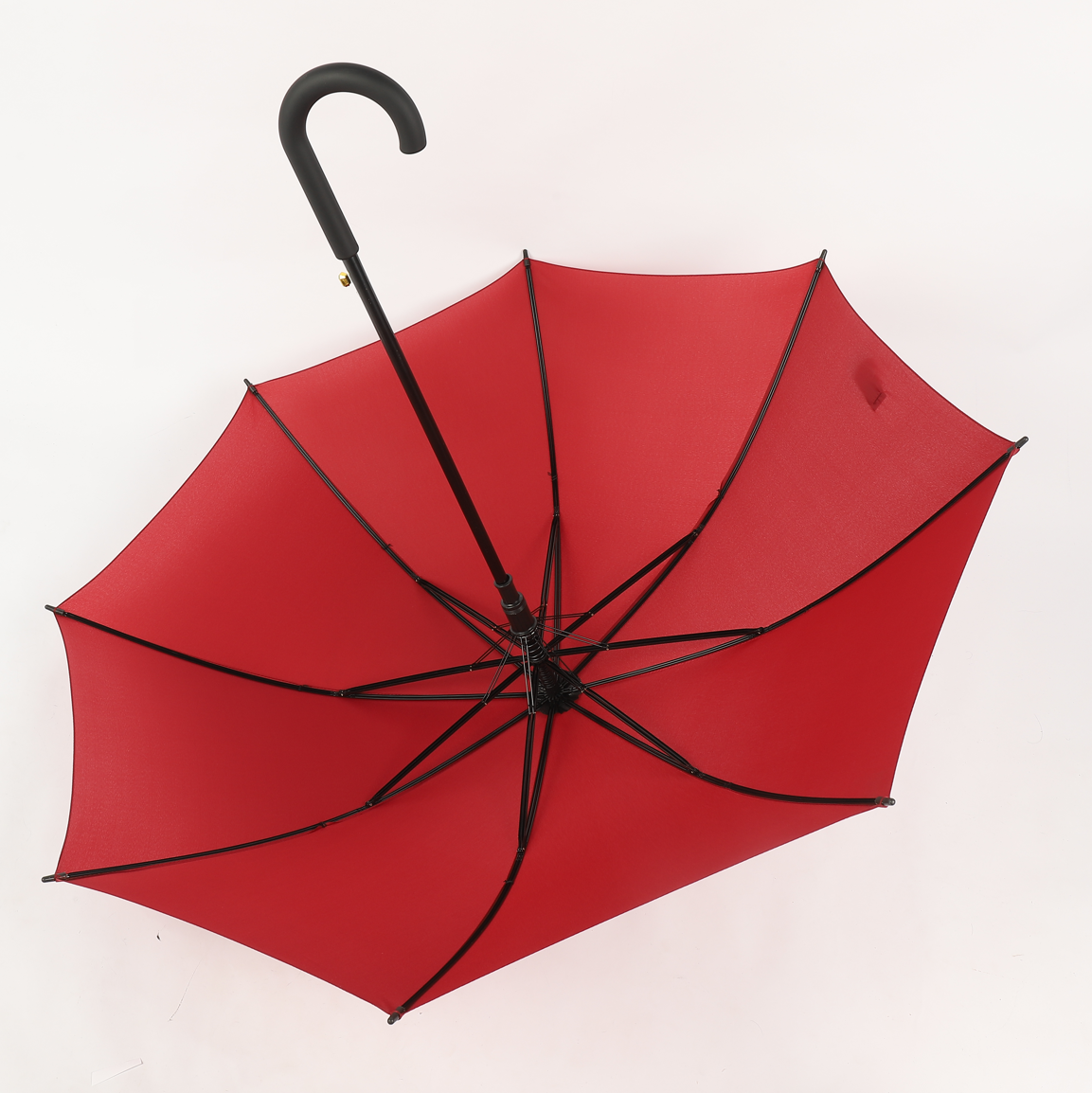 Windproof 23 inch two ribs walk stick umbrella in blue red