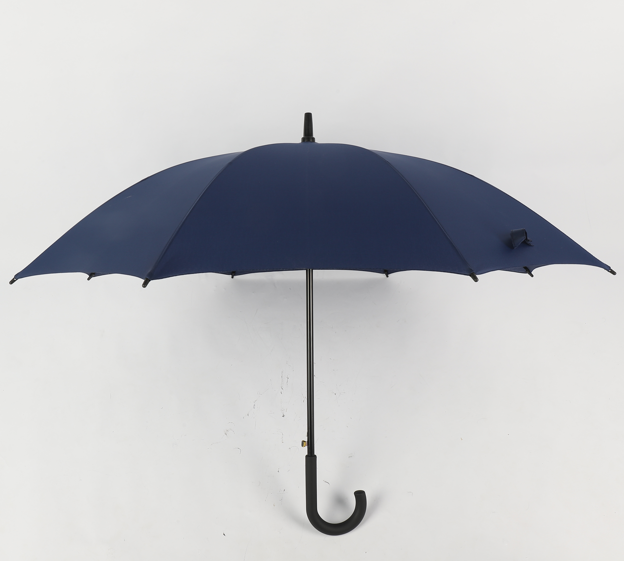 Windproof 23 inch two ribs walk stick umbrella in blue color