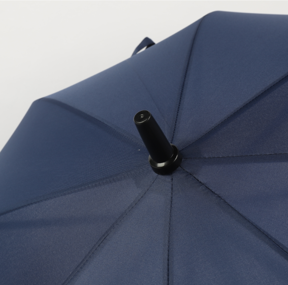 Windproof 23 inch two ribs walk stick umbrella in blue color