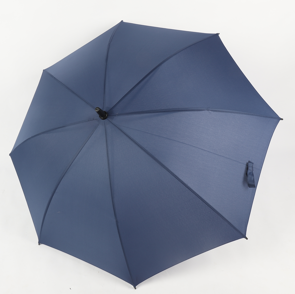 Windproof 23 inch two ribs walk stick umbrella in blue color