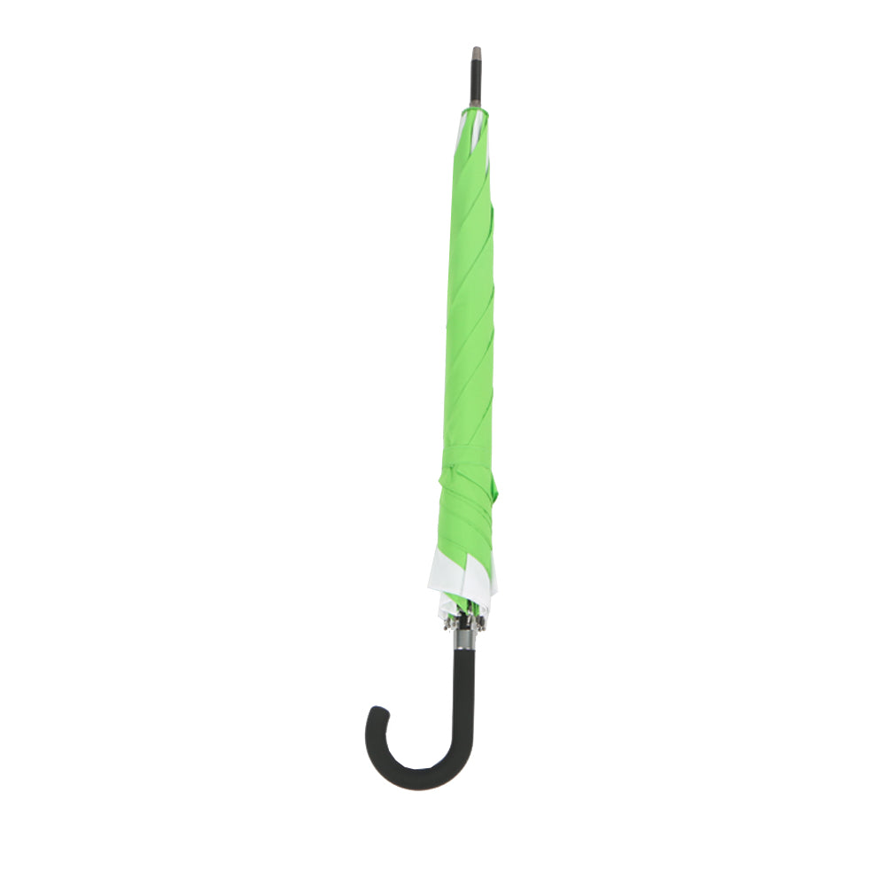 23 inch city stick automatic open umbrella in white and light green