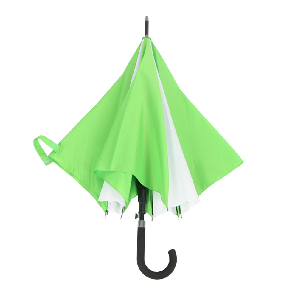 23 inch city stick automatic open umbrella in white and light green