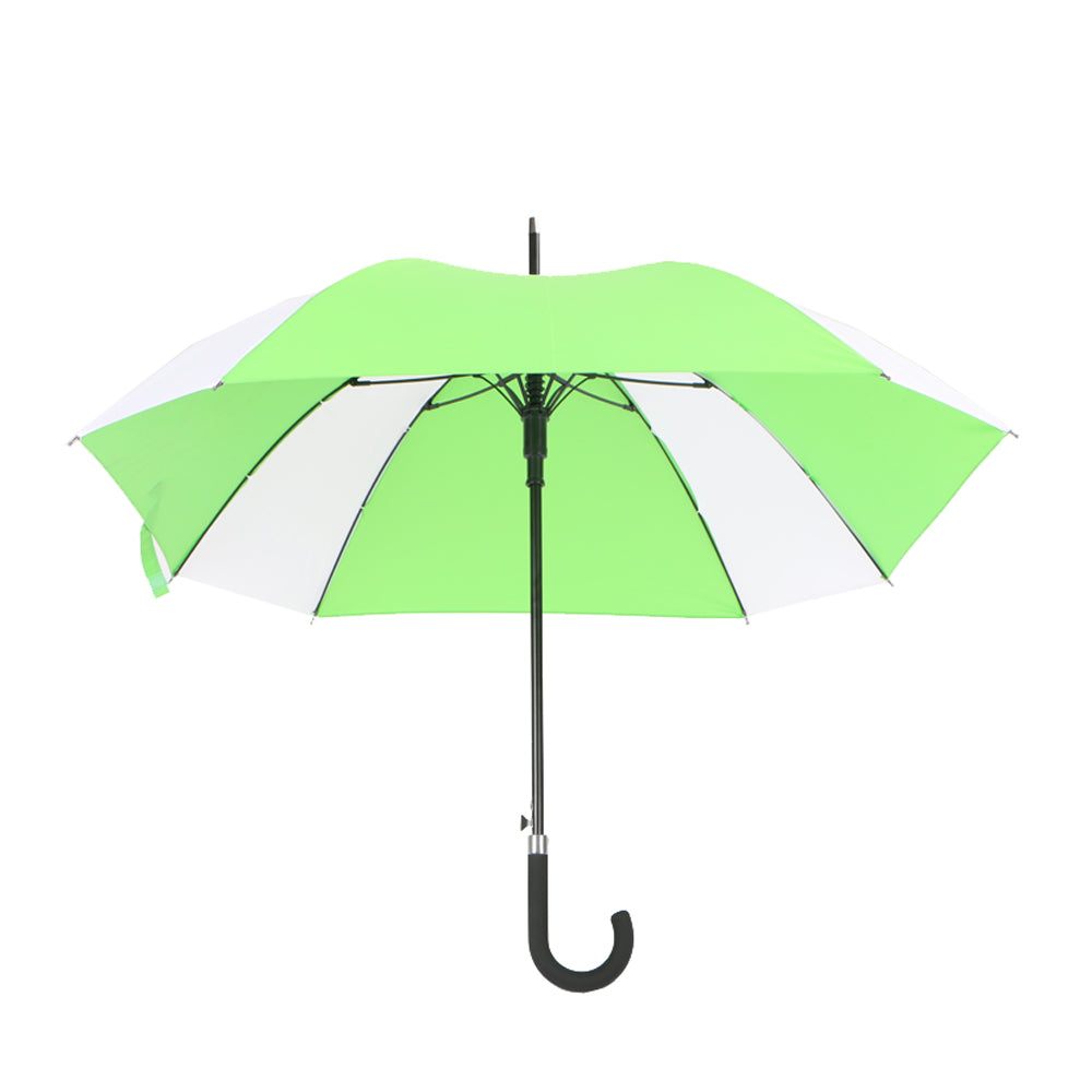 23 inch city stick automatic open umbrella in white and light green