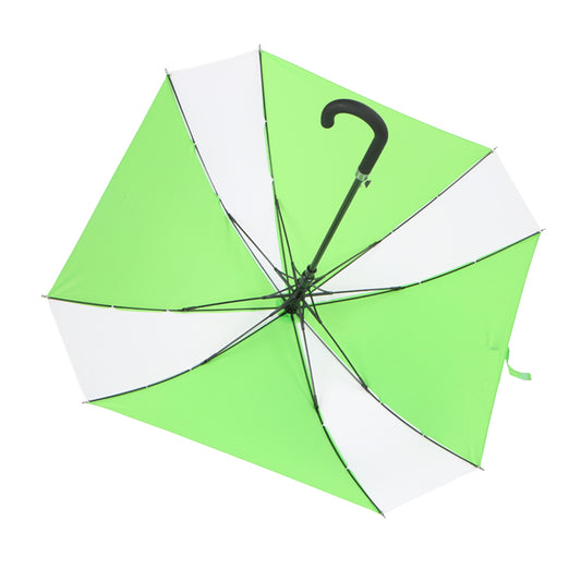 23 inch city stick automatic open umbrella in white and light green