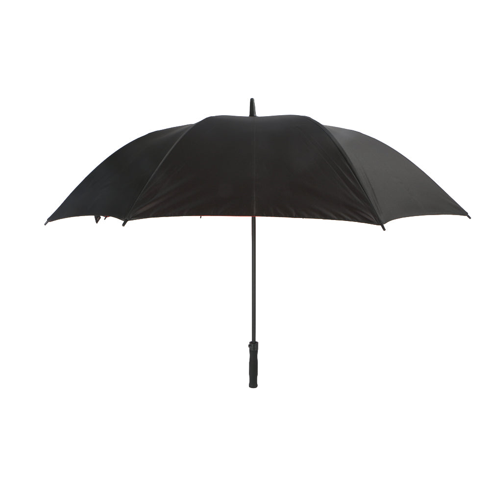 Custom double layers windproof golf umbrella in black and red