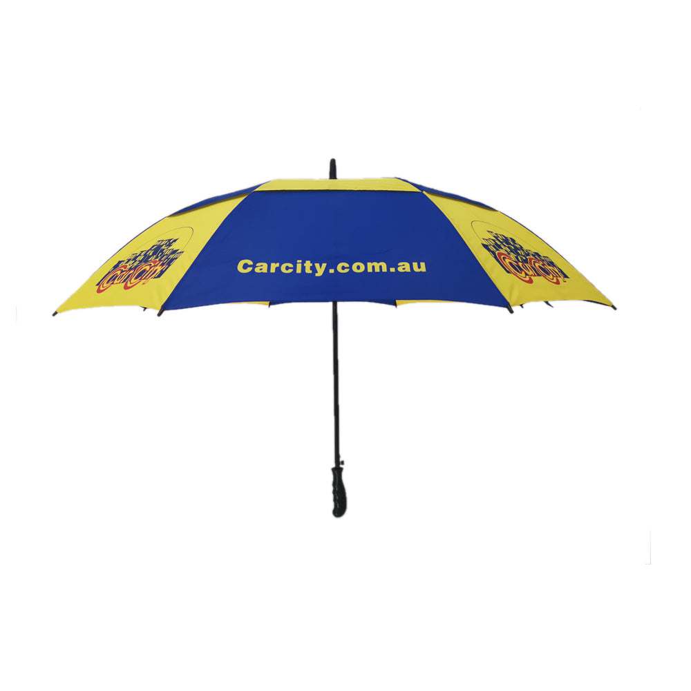 Custom windproof printed vented golf umbrella with air vents