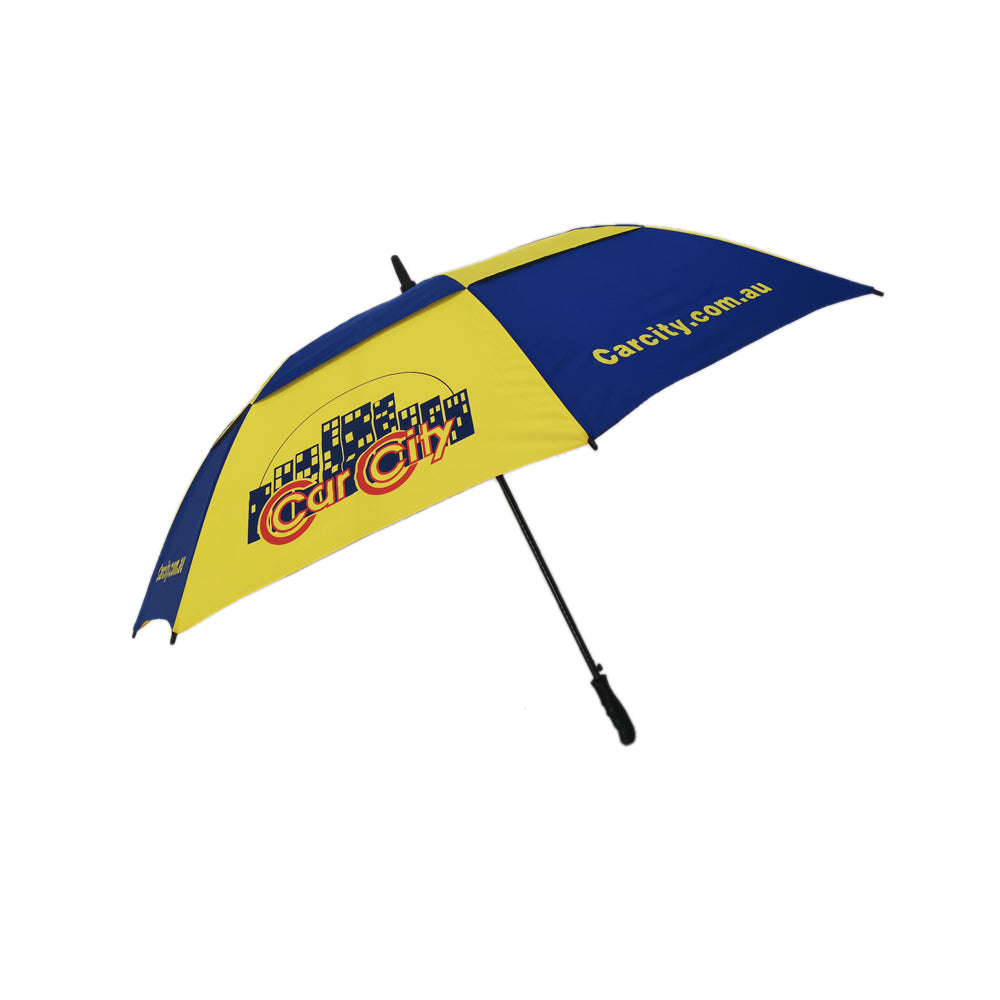 Custom windproof printed vented golf umbrella with air vents